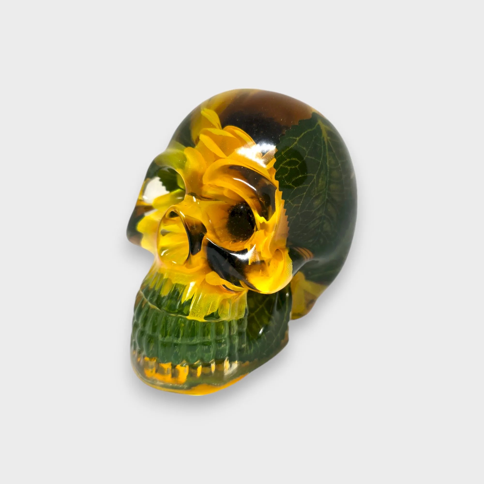 Tête de Mort Crâne Skull Tournesol Résine Epoxy